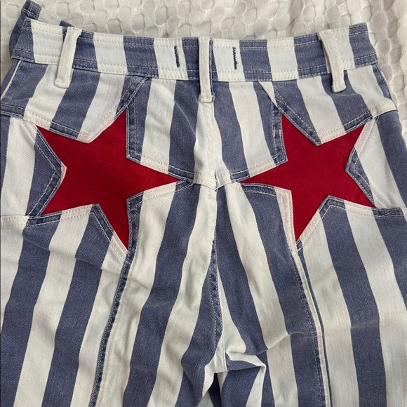 Free People Red Star Striped Jeans - Picture 4 of 6